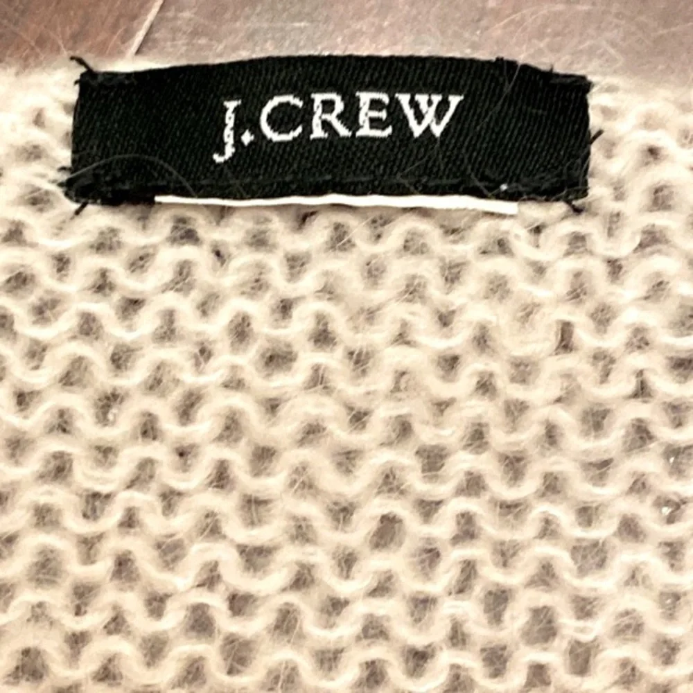 J. Crew Baby Pink SZ S Soft Girl Preppy Cottagecore Knit Mohair Wool Sweater